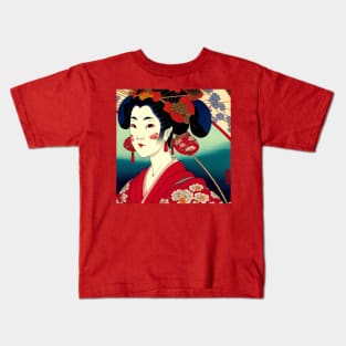 Geisha Study A in Japanese Style Kids T-Shirt